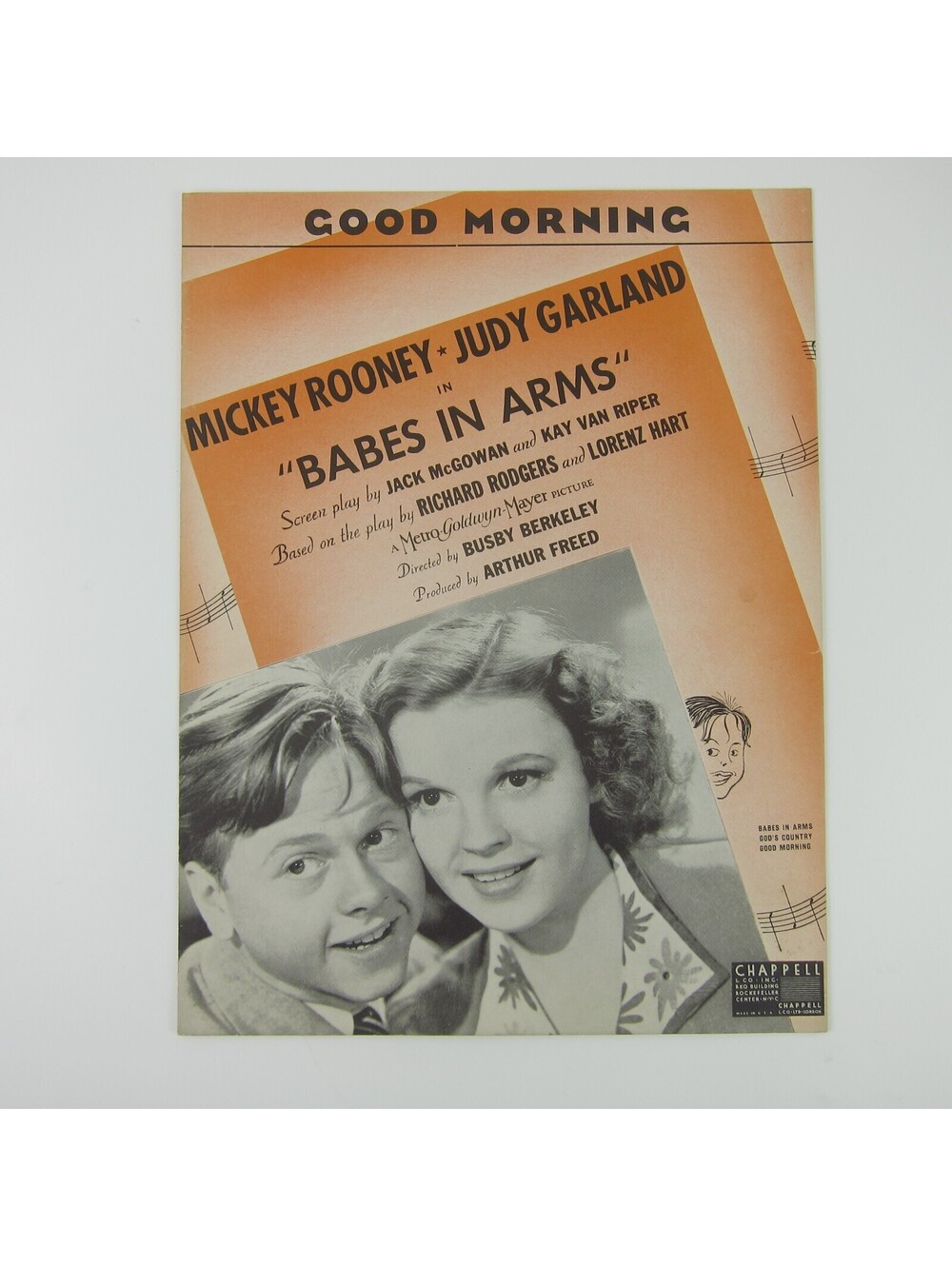 Sheet Music Good Morning Judy Garland Mickey Rooney Babes in Arms Vintage 1939